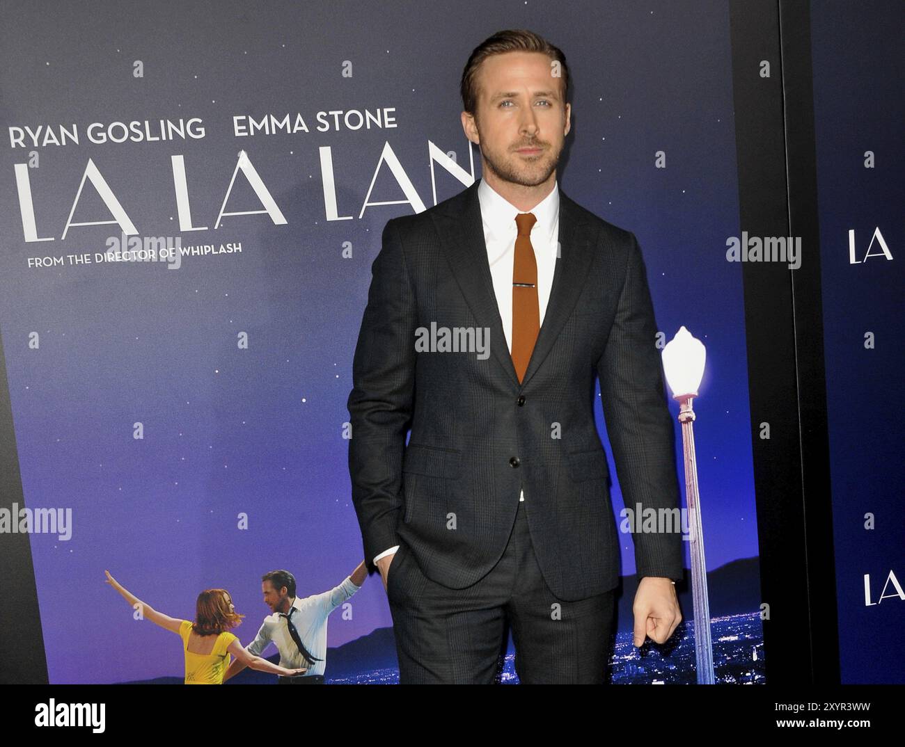 Ryan Gosling à la première de la Land à Los Angeles au Mann Village Theatre à Westwood, États-Unis, le 6 décembre 2016 Banque D'Images