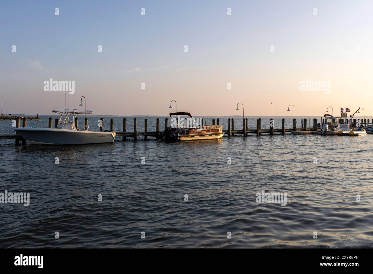 Vue sur la baie de Dewey Beach dans le Delaware Banque D'Images