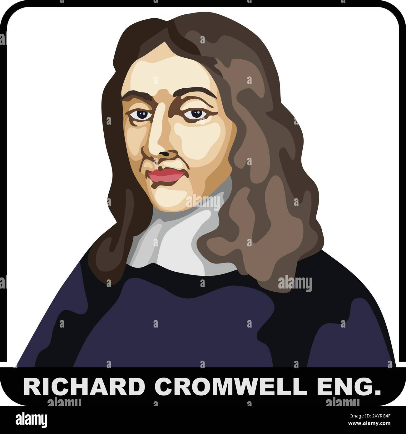 Angleterre monarque Richard Cromwell Illustration de Vecteur
