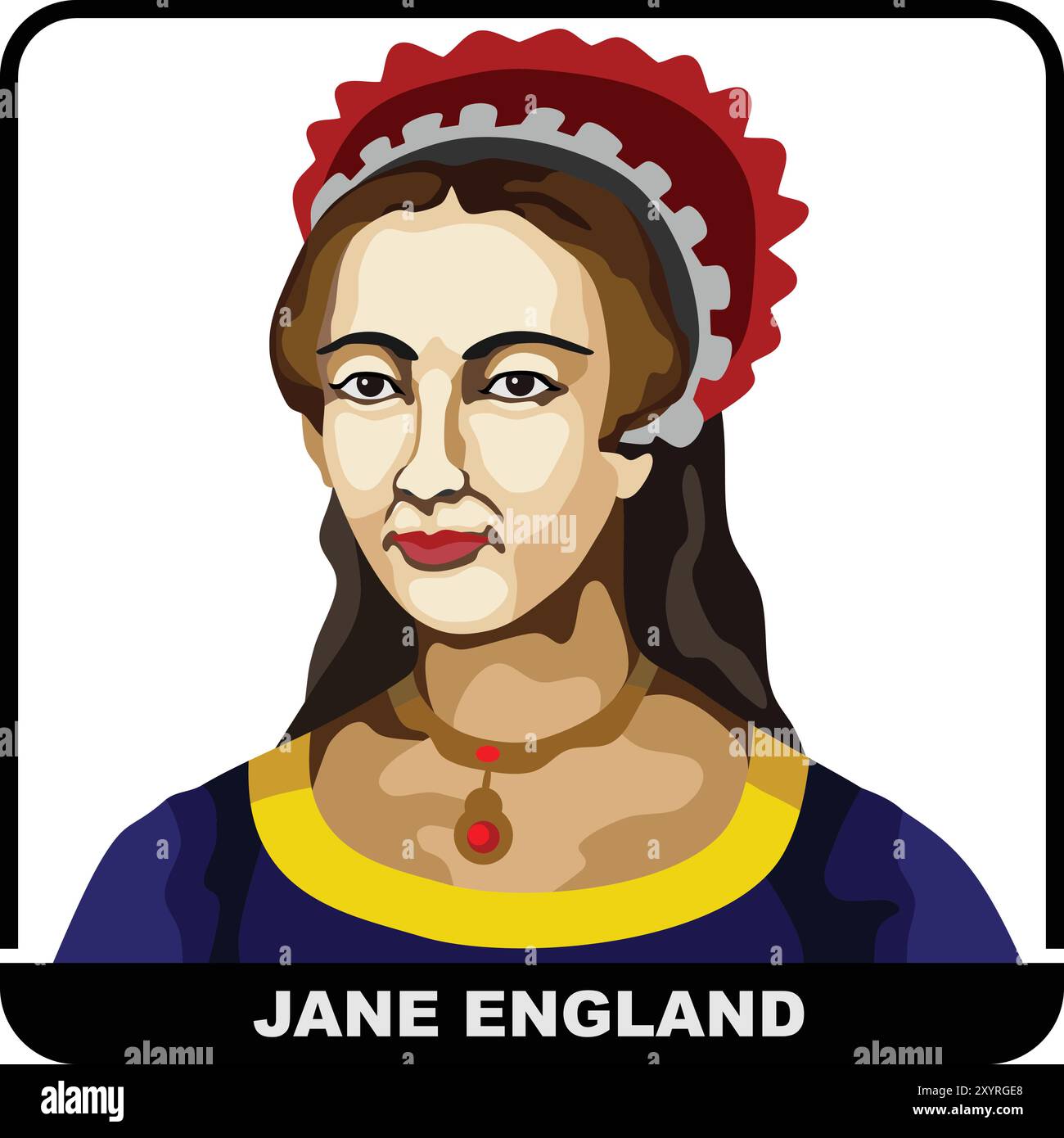 Angleterre Monarch Jane Illustration de Vecteur