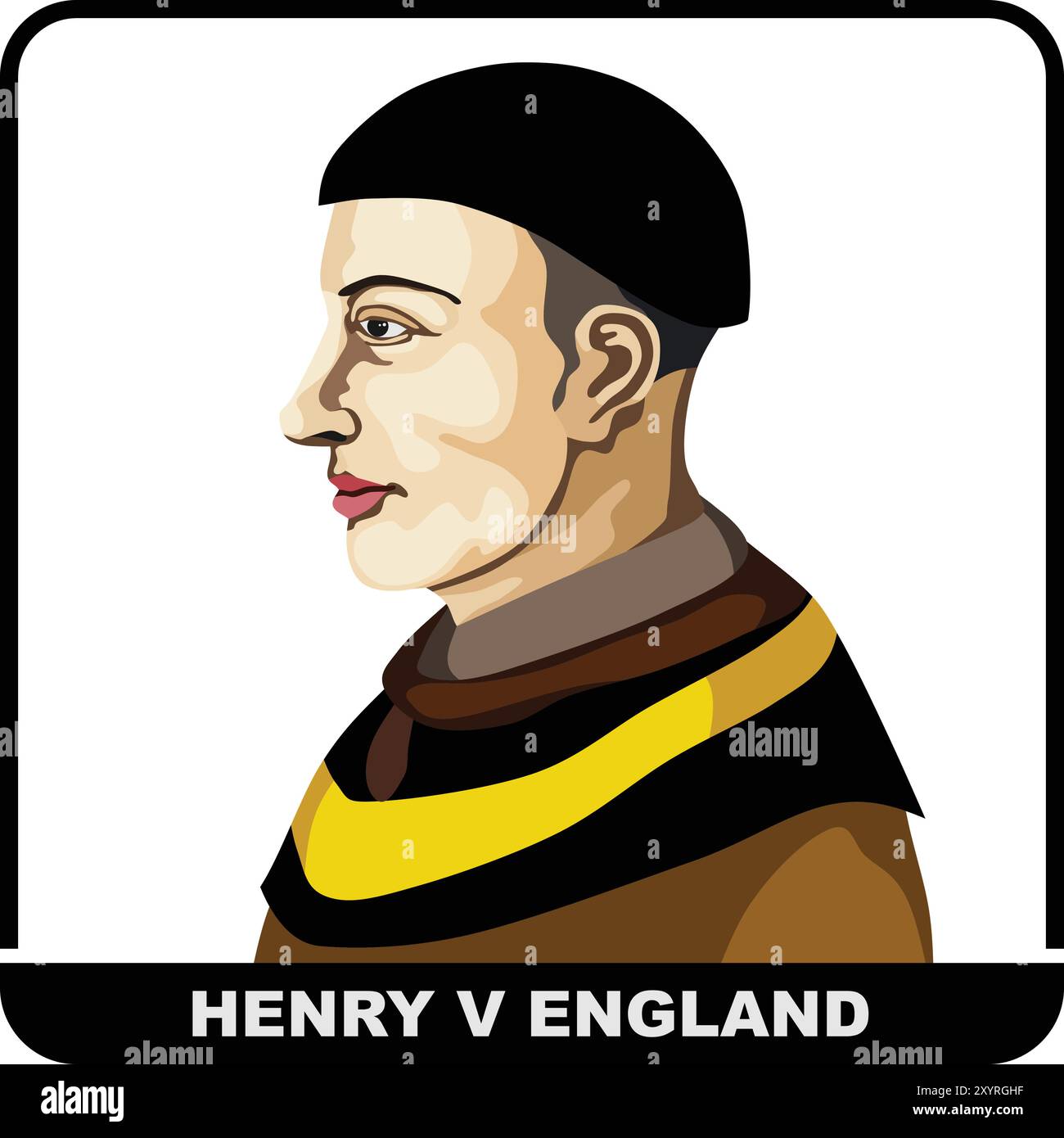 Angleterre monarque Henry V Illustration de Vecteur