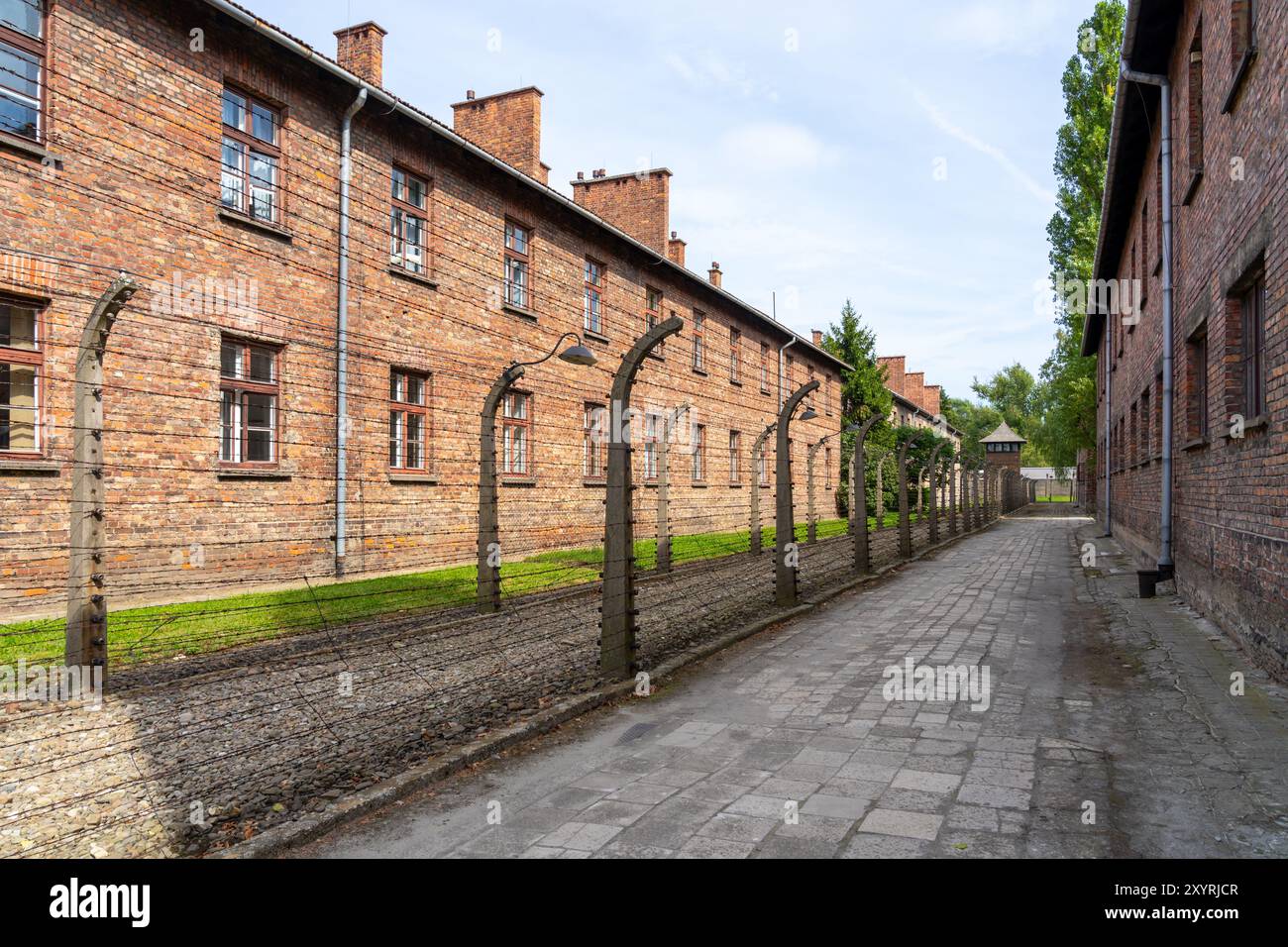 Camp de concentration d'Auschwitz à Oswiecim, Pologne Banque D'Images