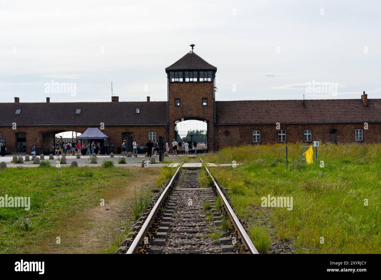 Camp de concentration d'Auschwitz à Oswiecim, Pologne Banque D'Images
