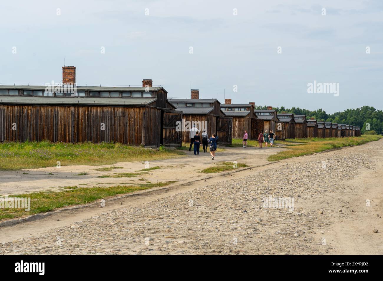 Camp de concentration d'Auschwitz à Oswiecim, Pologne Banque D'Images