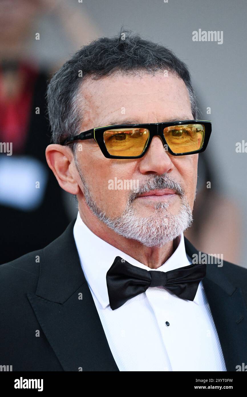 Venise, Italie. 30 août 2024. Antonio Banderas assiste à la première Babygirl dans le cadre du 81e Festival international du film de Venise, à Venise, Italie, le 30 août 2024. Photo Aurore MARECHAL/ABACAPRESS. COM Credit : Abaca Press/Alamy Live News Banque D'Images