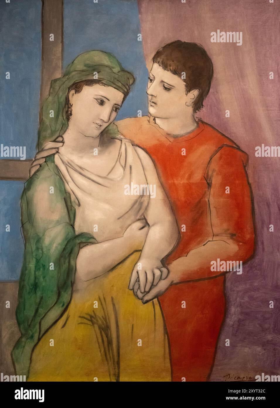 Peinture de Pablo Picasso appelé les amoureux peints 1923 Banque D'Images