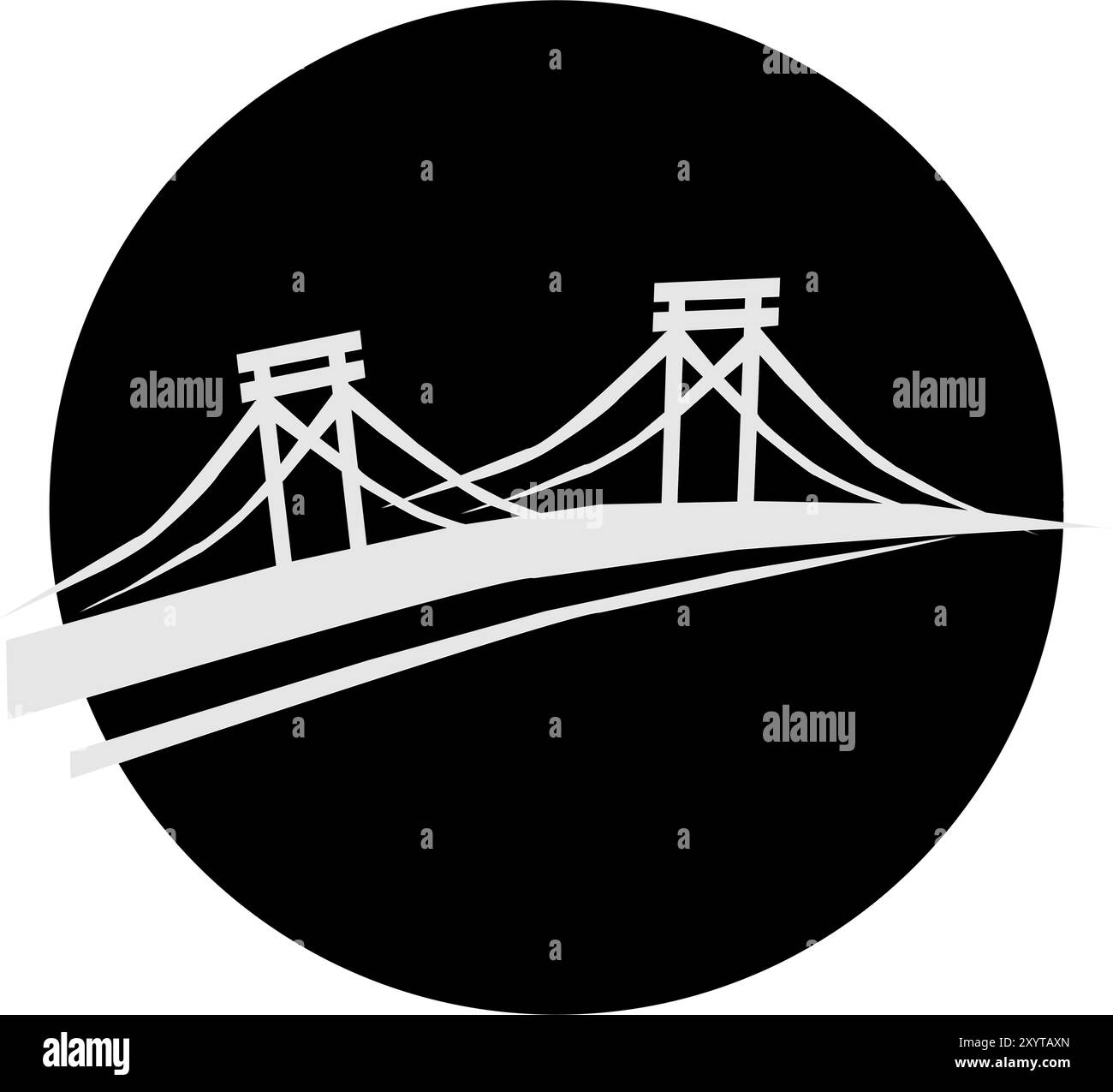 icône illustration d'un pont piétonnier Illustration de Vecteur