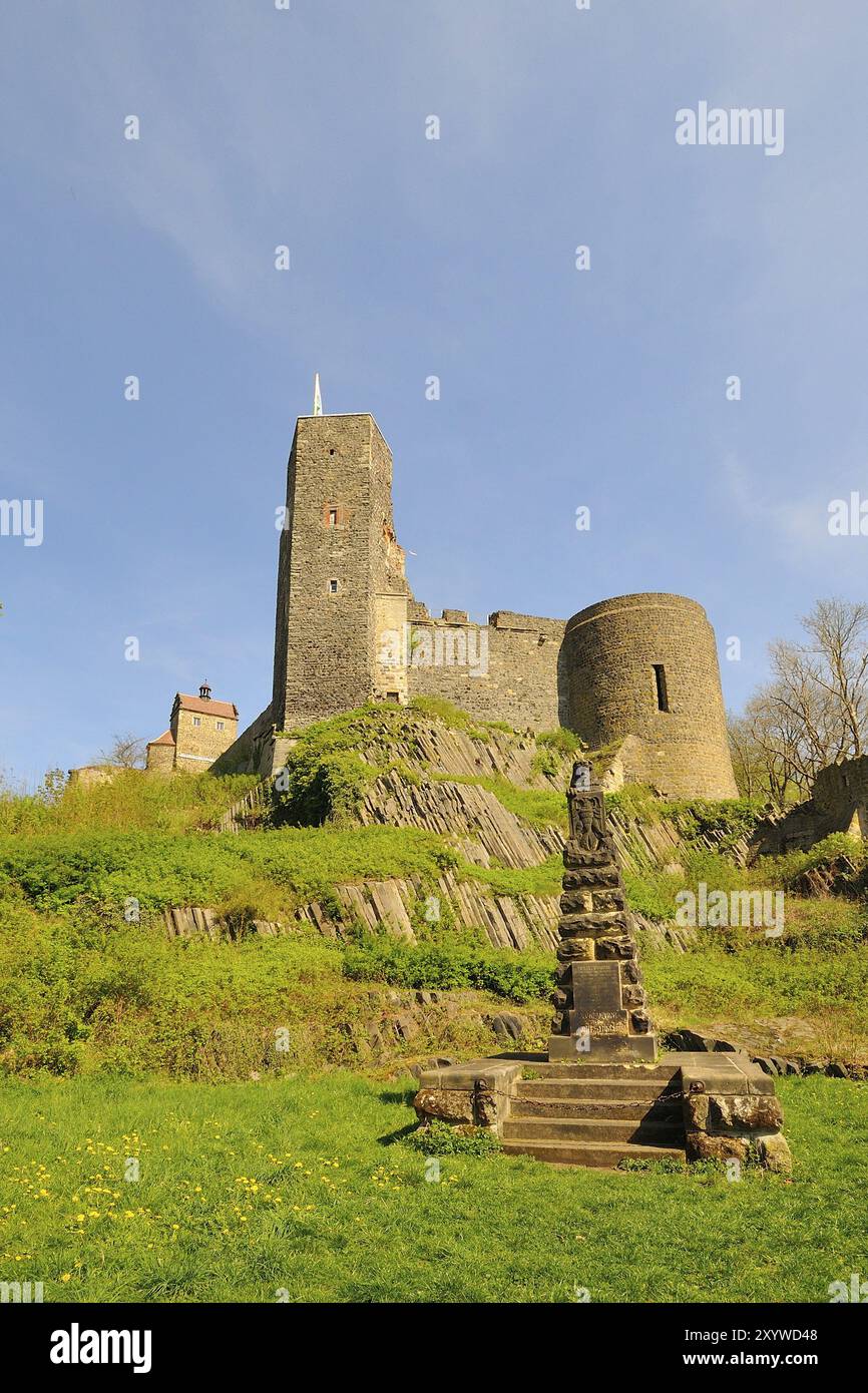 Château de Stolpen en Saxe, au printemps Banque D'Images