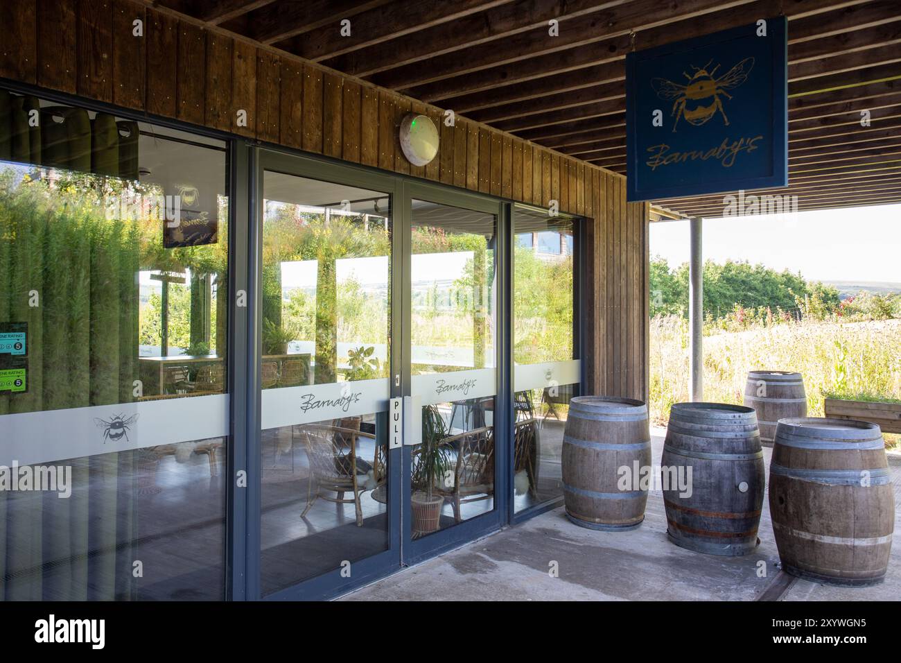 Barnaby's Restaurant at Trevibban Mill Vineyard, Padstow, Cornouailles, Royaume-Uni Banque D'Images