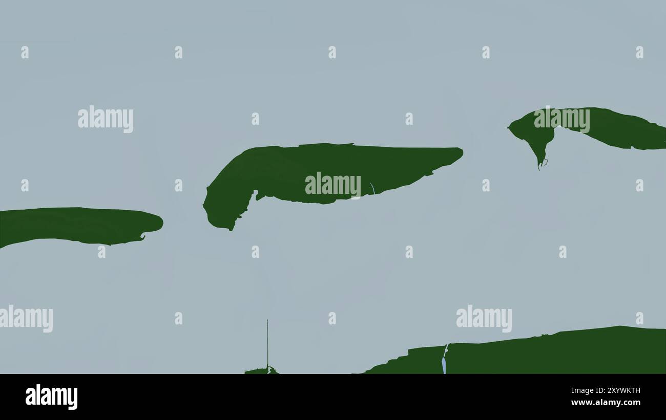 Spiekeroog Island dans la mer du Nord sur une carte d'altitude en couleur Banque D'Images