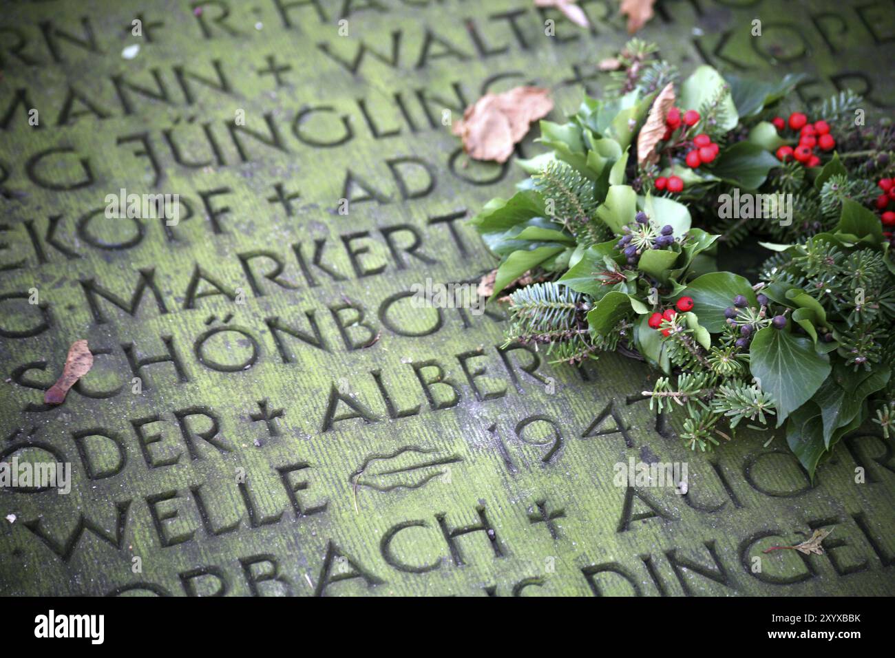 Mémorial des victimes de la guerre à Extertal-Boesingfeld (district de Lippe, Rhénanie du Nord-Westphalie) Banque D'Images