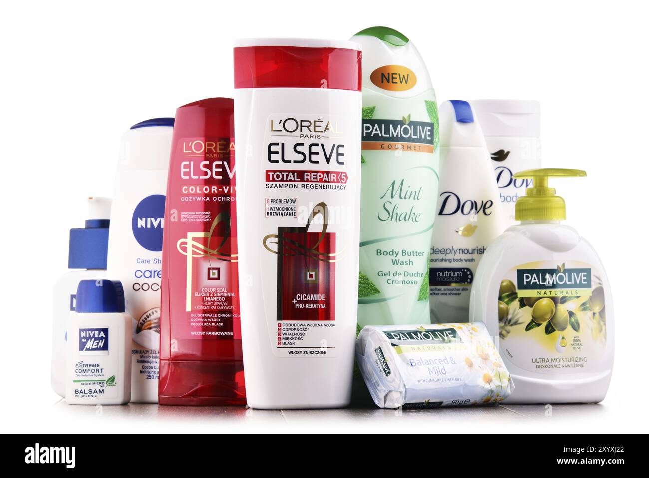 POZNAN, POLOGNE, 11 août 2017 : L'industrie mondiale des cosmétiques et du parfum dominée par un petit nombre de multinationales a généré un estim Banque D'Images