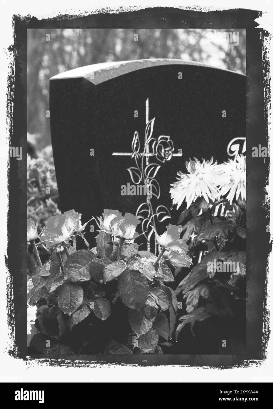 Arrangement de cimetière, arrangement floral cimetière Banque D'Images