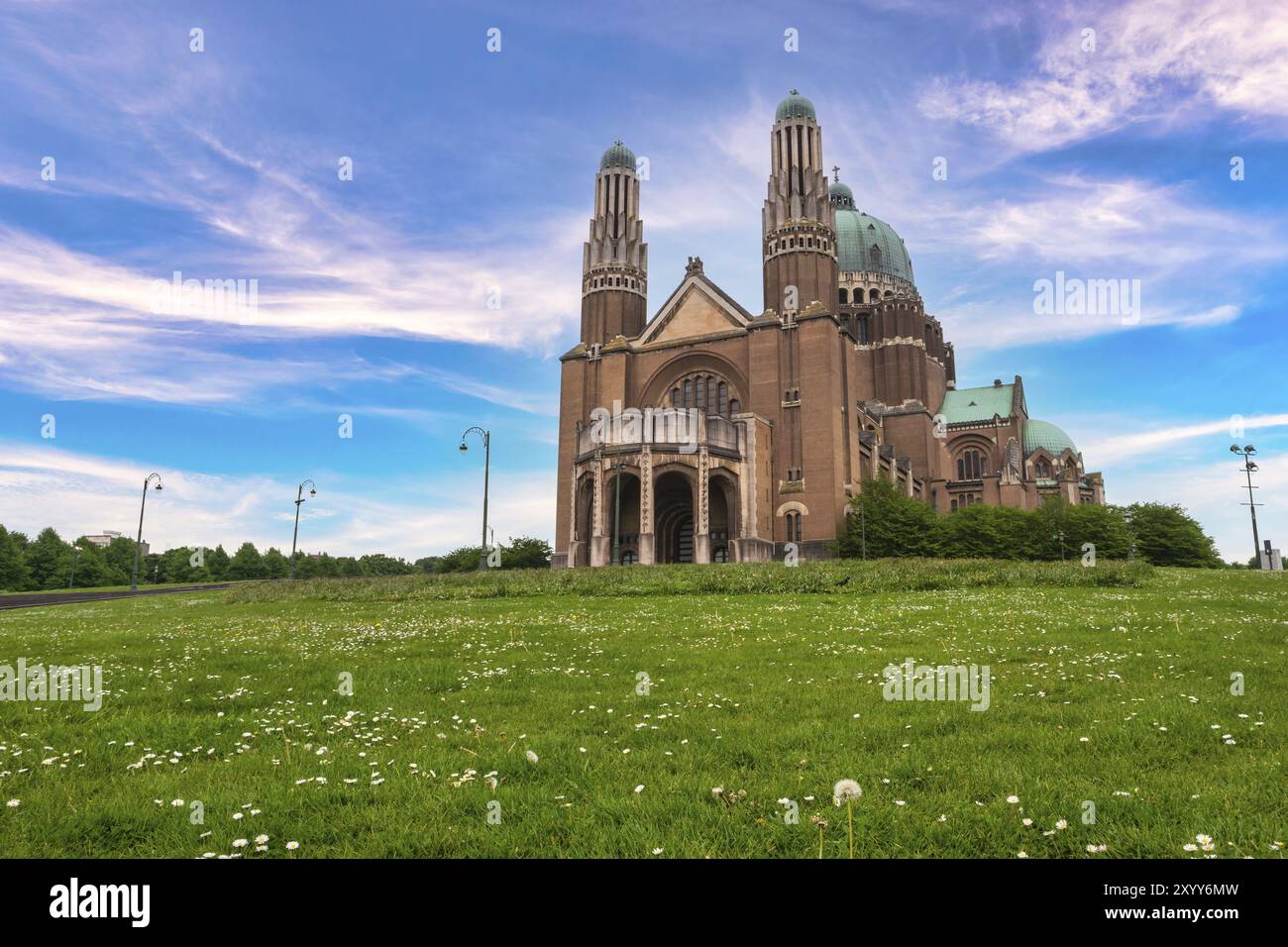 Bruxelles Belgique, vue sur la ville à la basilique Koekelberg du Sacré-cœur de Bruxelles (Sacré-cœur) Banque D'Images