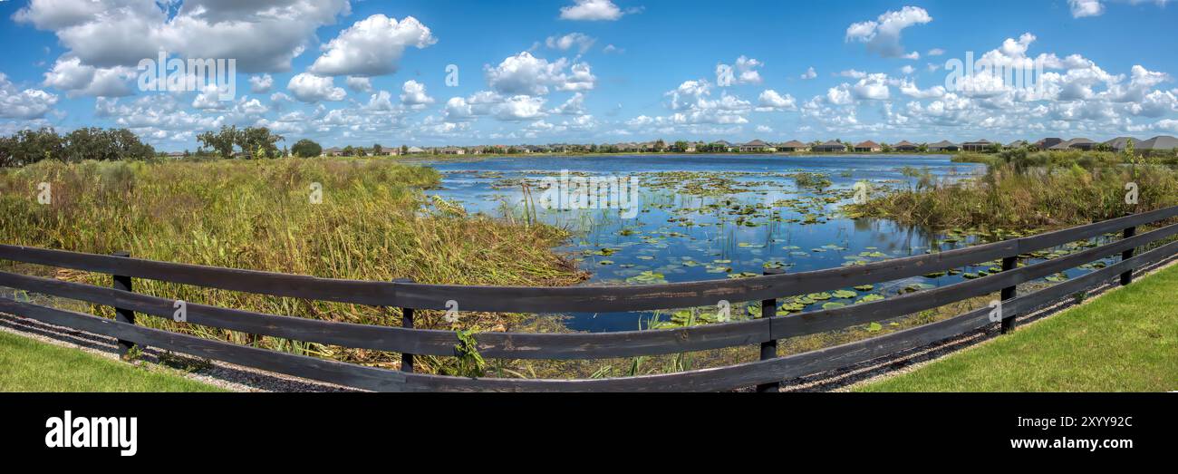 Vue panoramique d'Evans Prairie dans les villages, FL Banque D'Images