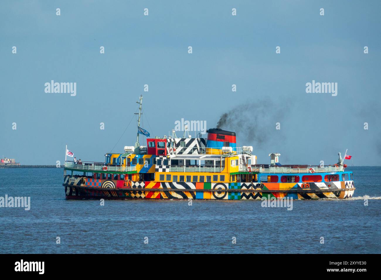 Traversez le Mersey en ferry Banque D'Images