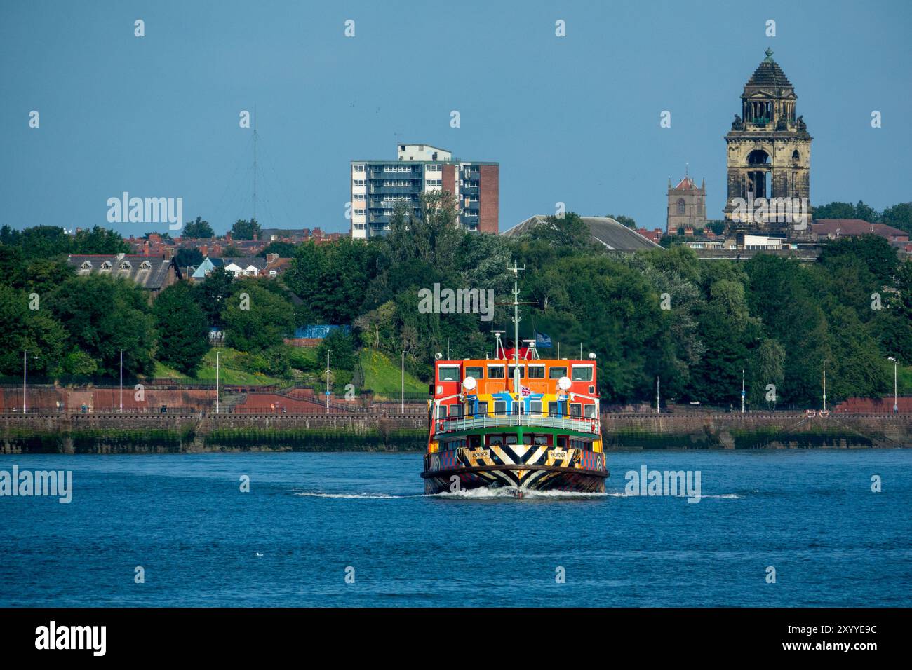 Traversez le Mersey en ferry Banque D'Images