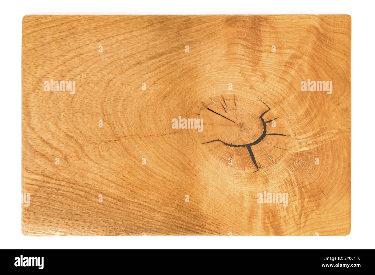 Planche en bois sur fond blanc Banque D'Images