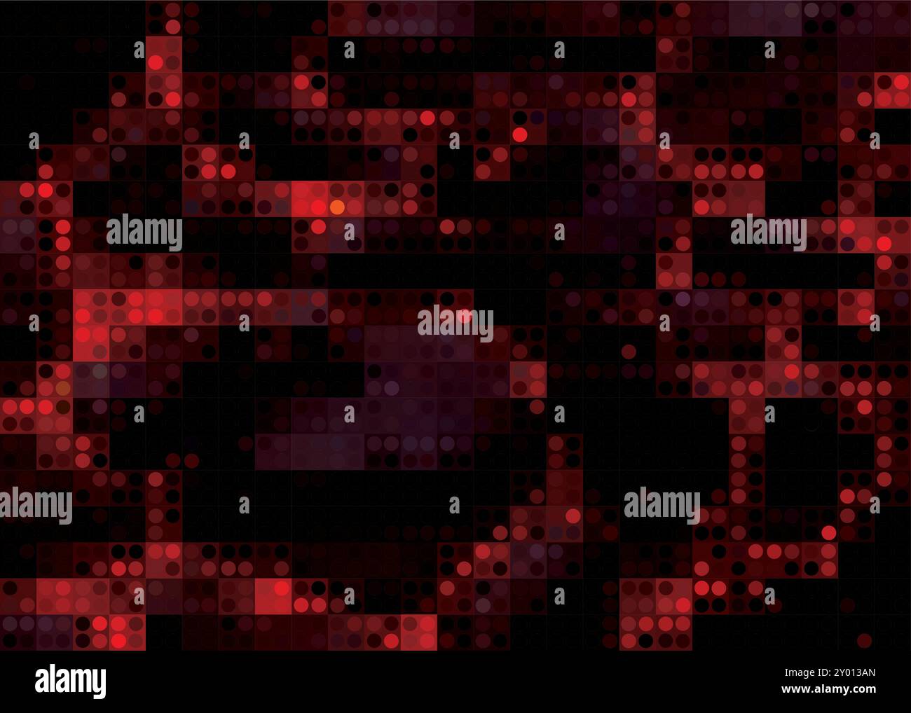 braises d'un fond de vecteur de pixel numérique d'image abstraite d'incendie éteint Illustration de Vecteur