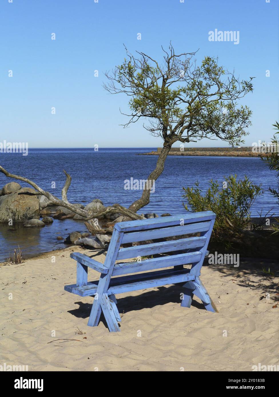 Sur la plage de Kivik Banque D'Images