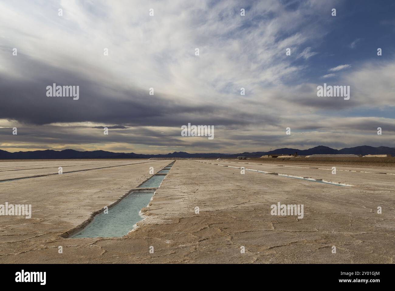 Photographie des salines Salinas grandes dans le nord-ouest de l'Argentine Banque D'Images