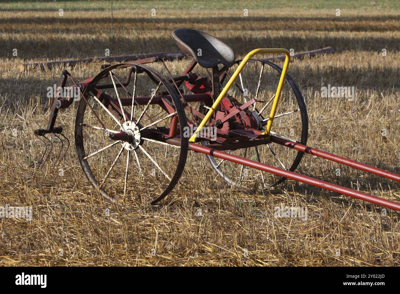 Faneuse de foin Banque D'Images