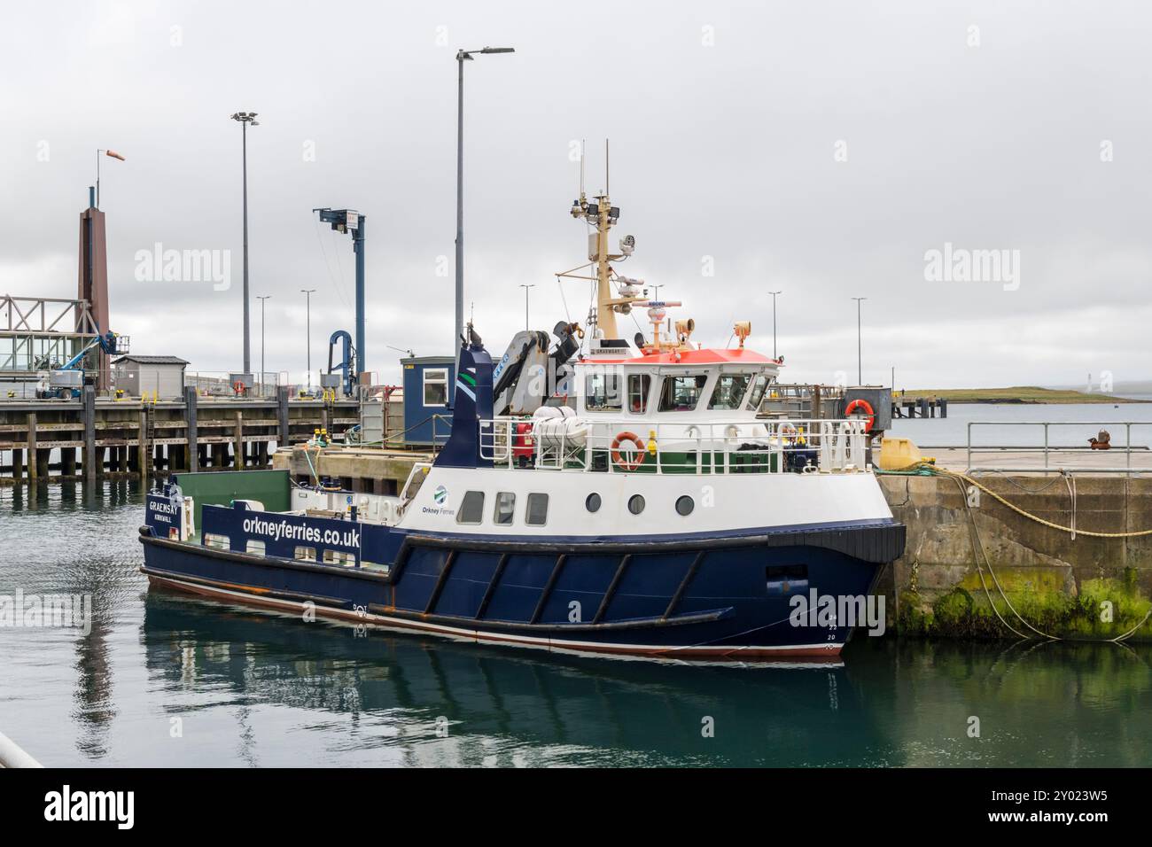 Orkney Ferries MV Graemsay dans le port de Stromness sur Orkney Mainland. Banque D'Images