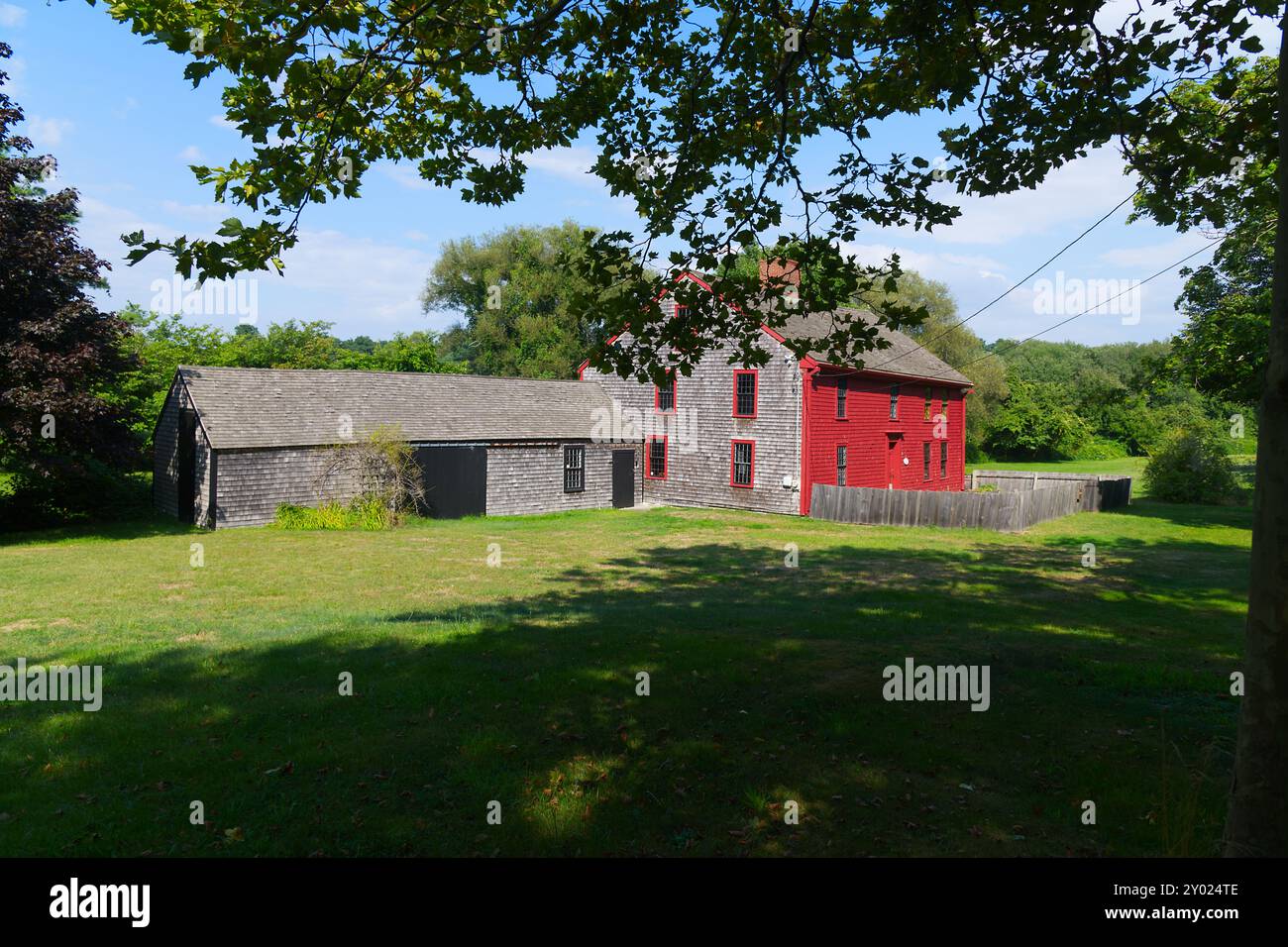 Wing Fort House, 1641, East Sandwich, Massachusetts sur Cape Cod. Wing Fort House est la plus ancienne maison de Nouvelle-Angleterre appartenant à la même famille. Banque D'Images