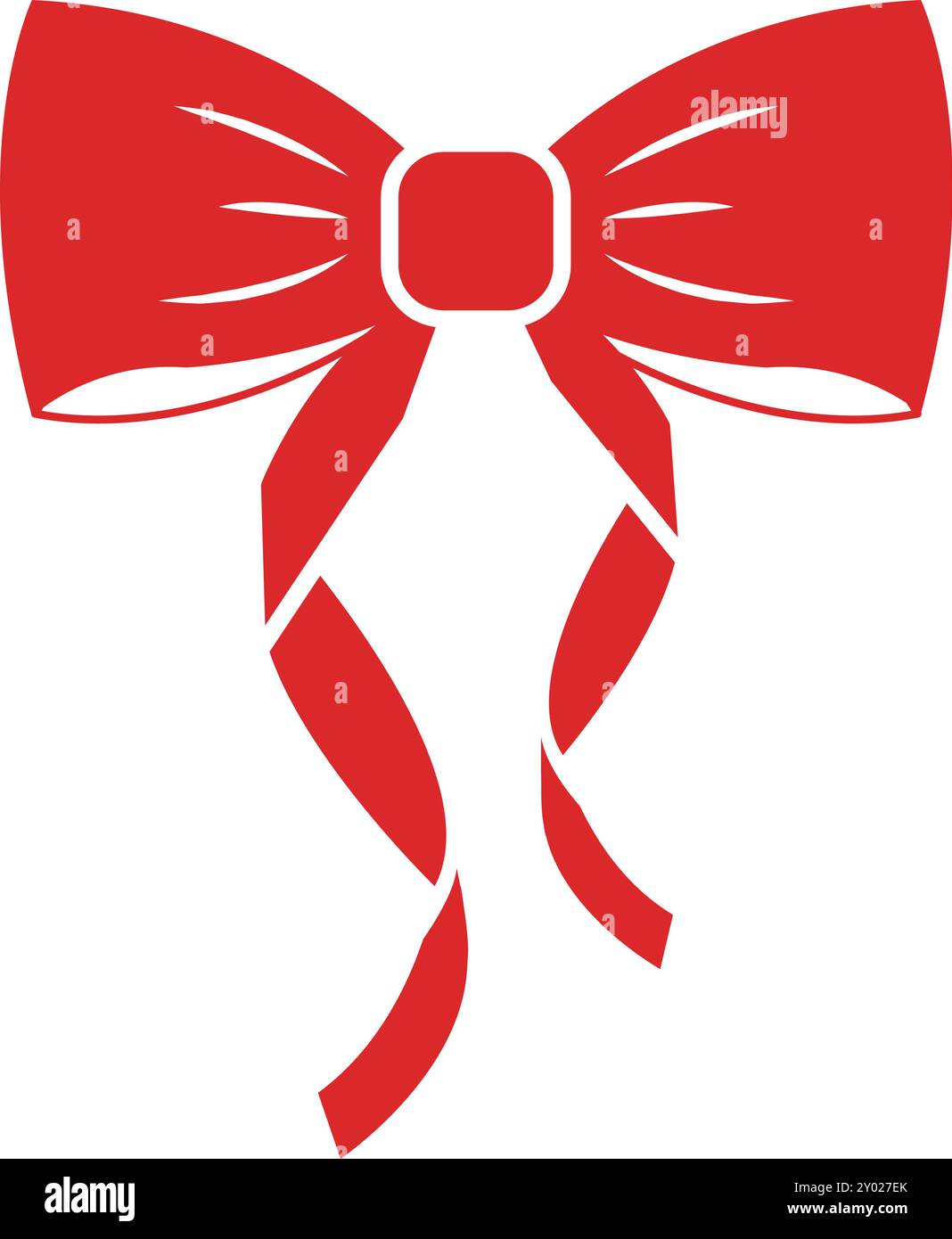 Icône d'arc décoratif. Noeud de ruban décoratif rouge Illustration de Vecteur