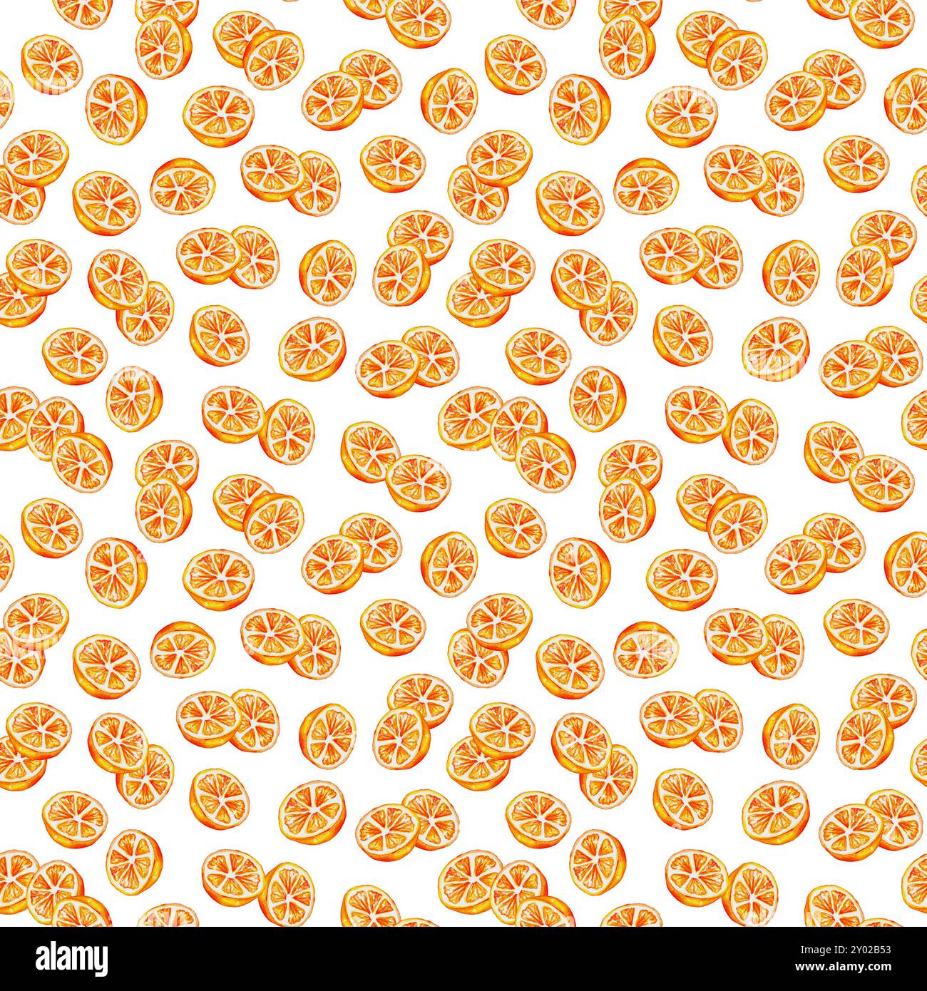 Aquarelle Lemon Slices fruit Food Pattern répétition, conception sans couture pour textile de tissu ou papier peint, conception de printemps pour mariage italien Banque D'Images