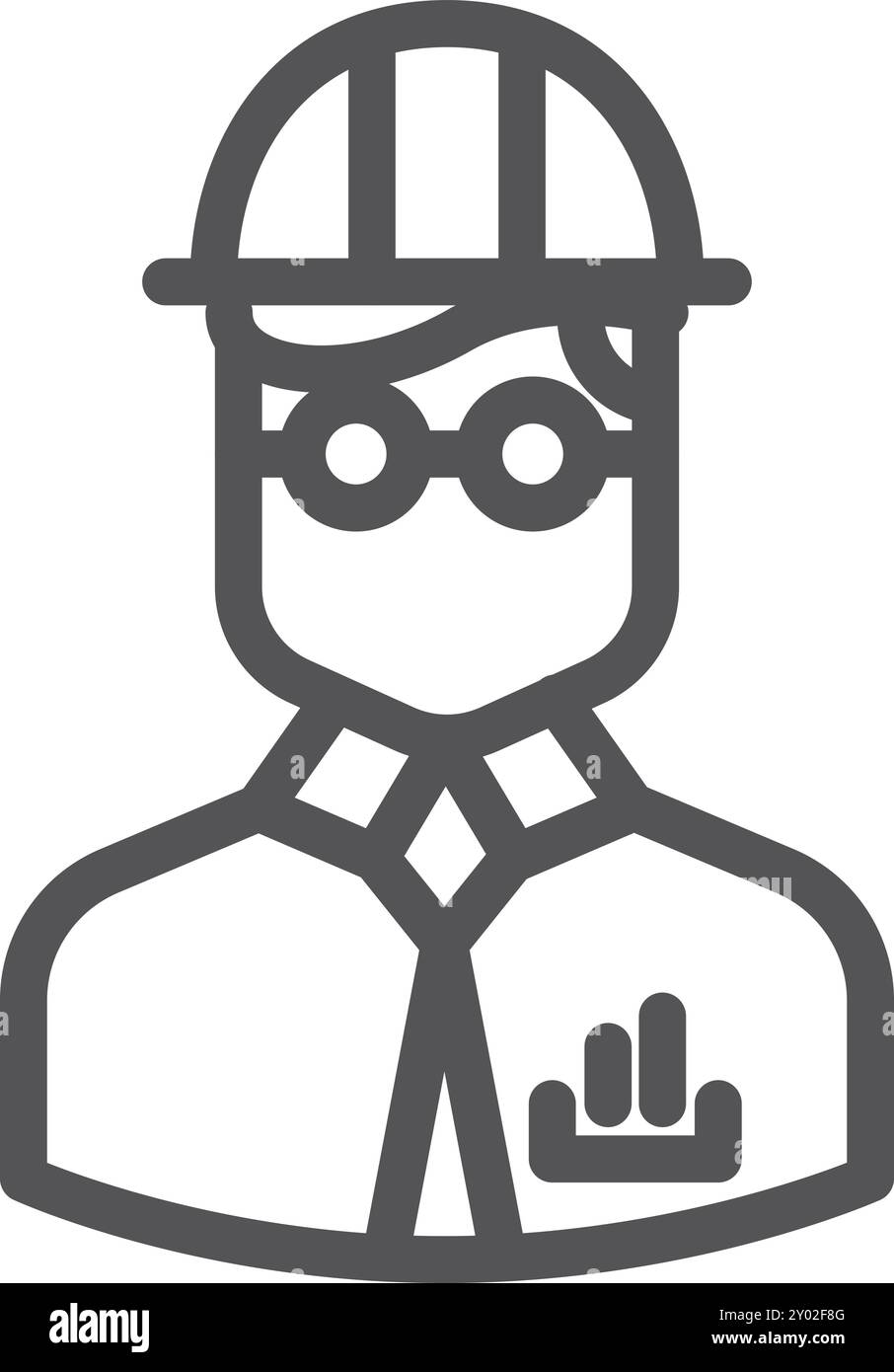 Icône technicien. Symbole ingénieur. Chef de projet Illustration de Vecteur