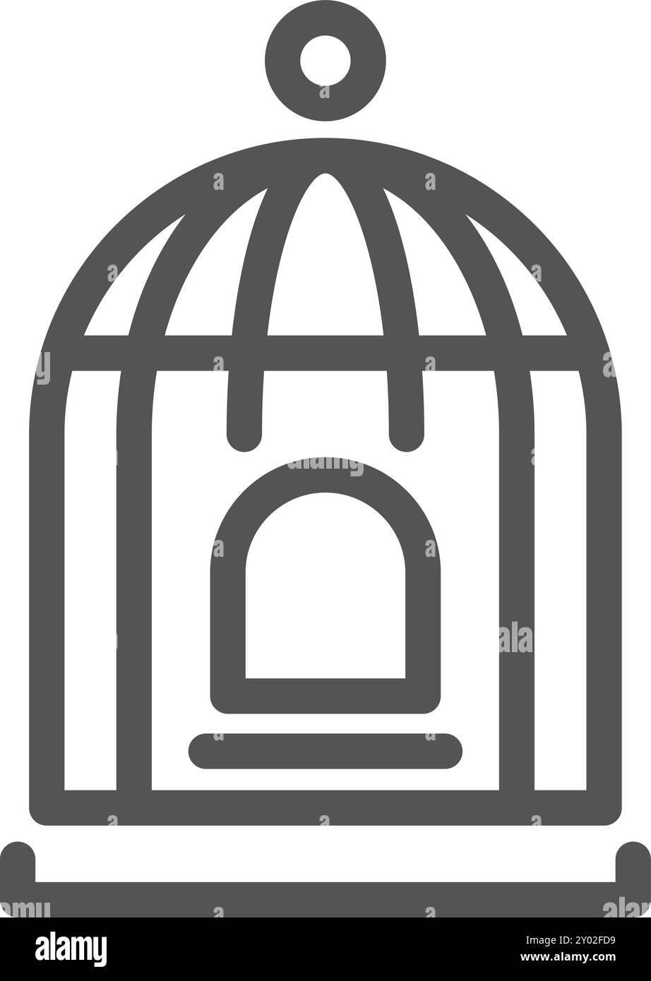 Icône cage à oiseaux. Symbole linéaire de cage d'oiseau pour animaux de compagnie Illustration de Vecteur
