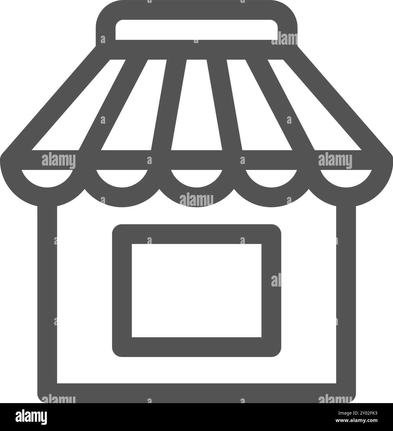 Icône de ligne de stockage. Stand de marché. Boutique en ligne Illustration de Vecteur