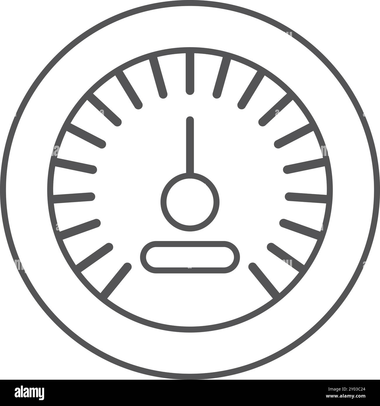 Icône de ligne de jauge. Compteur de vitesse de voiture. Indicateur du tableau de bord Illustration de Vecteur