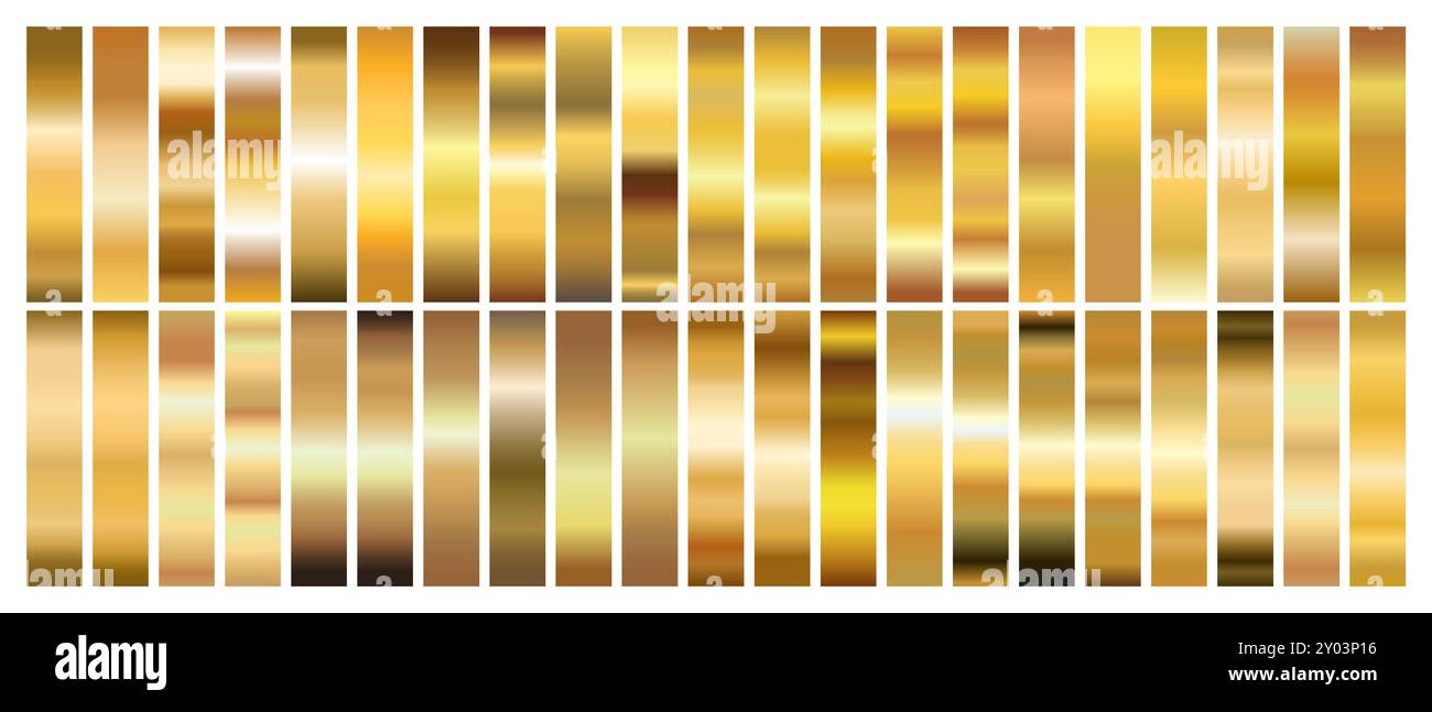 Nuance de couleur dégradés dorés Illustration de Vecteur