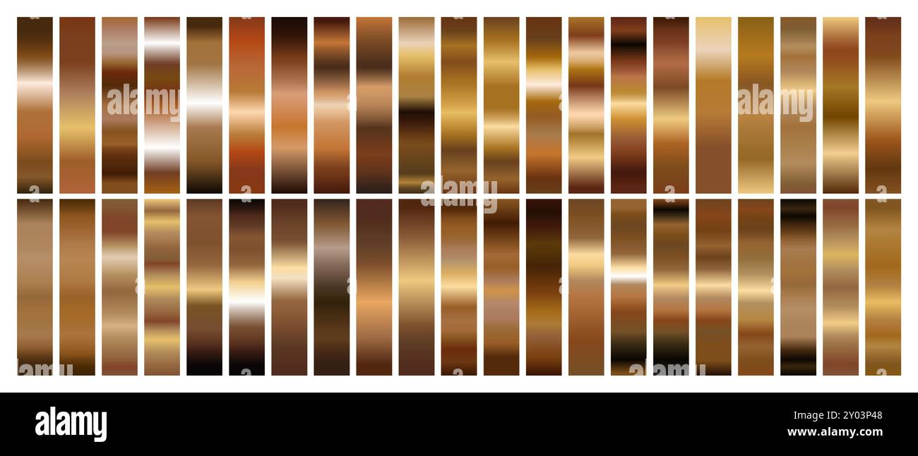 Nuance de couleur bronze et cuivre dégradés Illustration de Vecteur