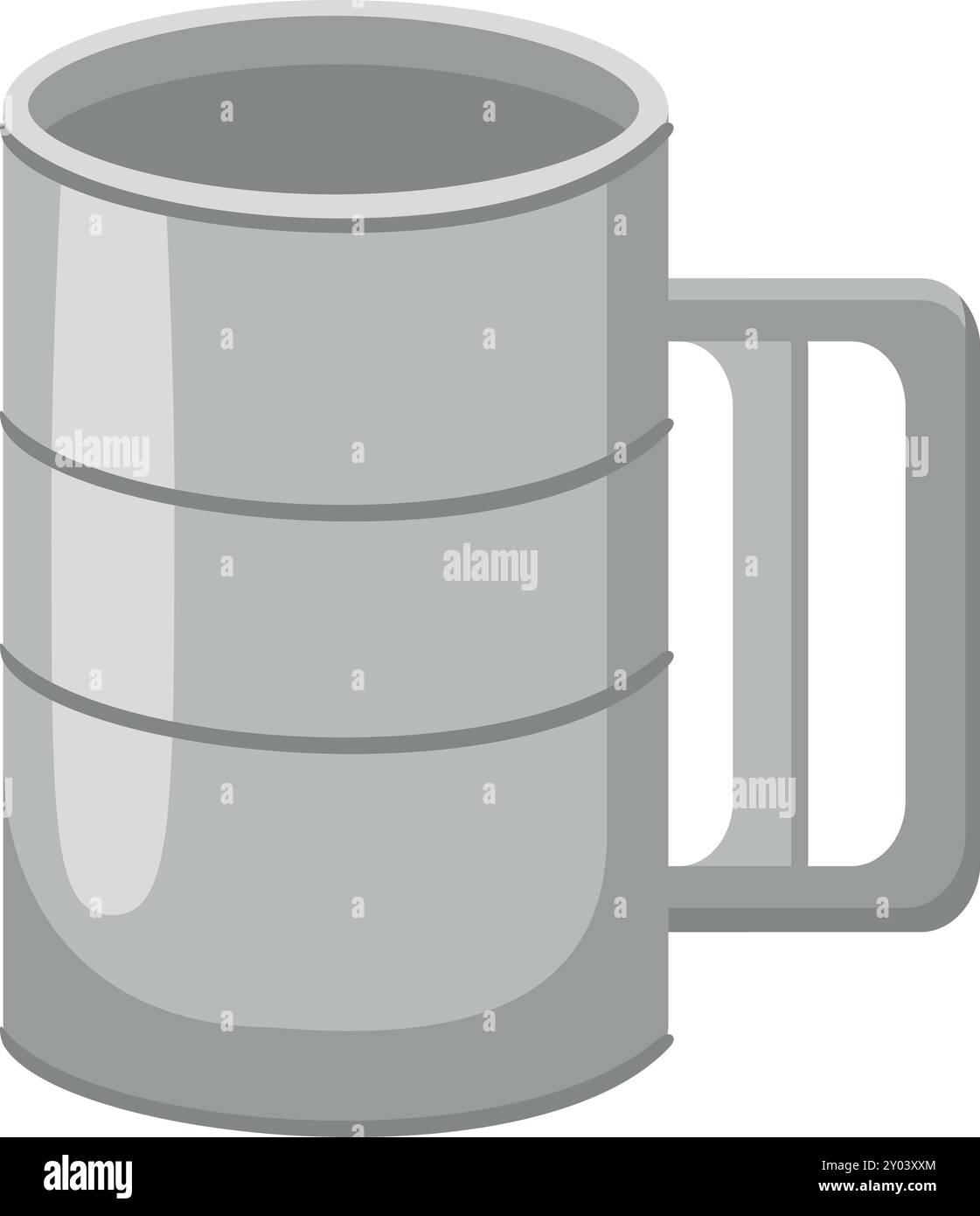 Tasse de tamisage pour farine. Icône de l'outil ingrédients de cuisson Illustration de Vecteur