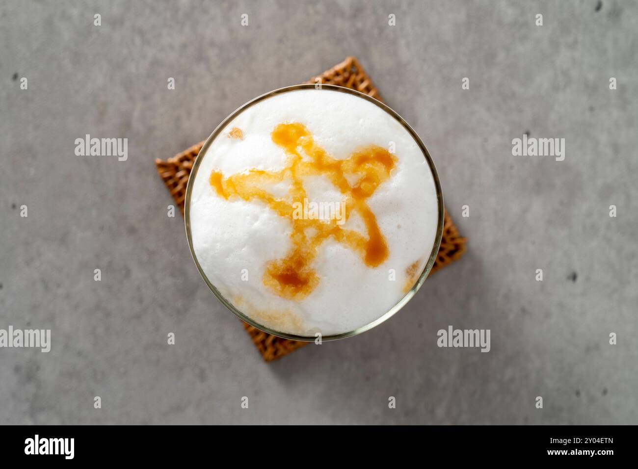 Café latte, latte, moka, macchiato caramel Banque D'Images