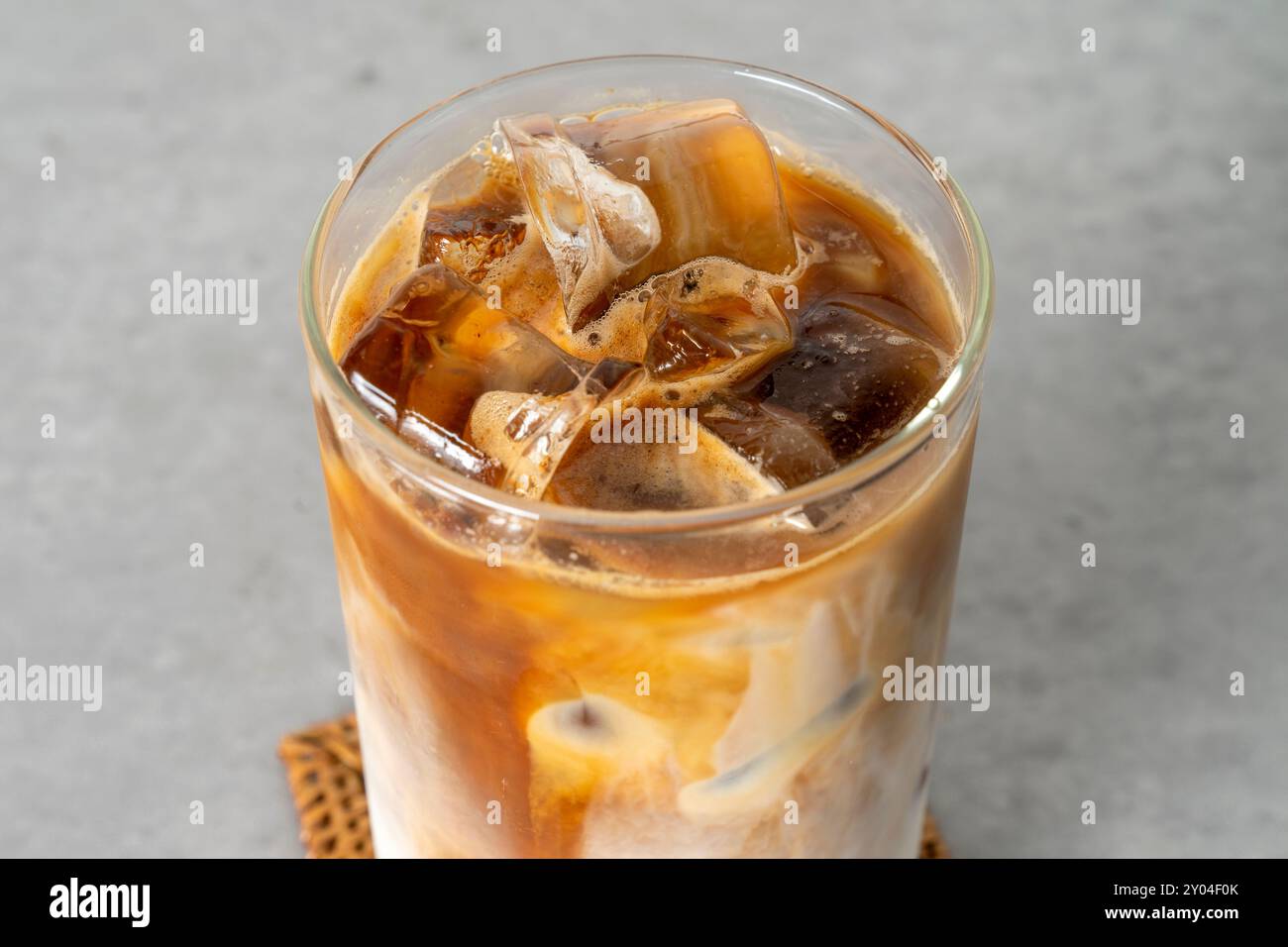 Café latte, latte, moka, macchiato caramel Banque D'Images