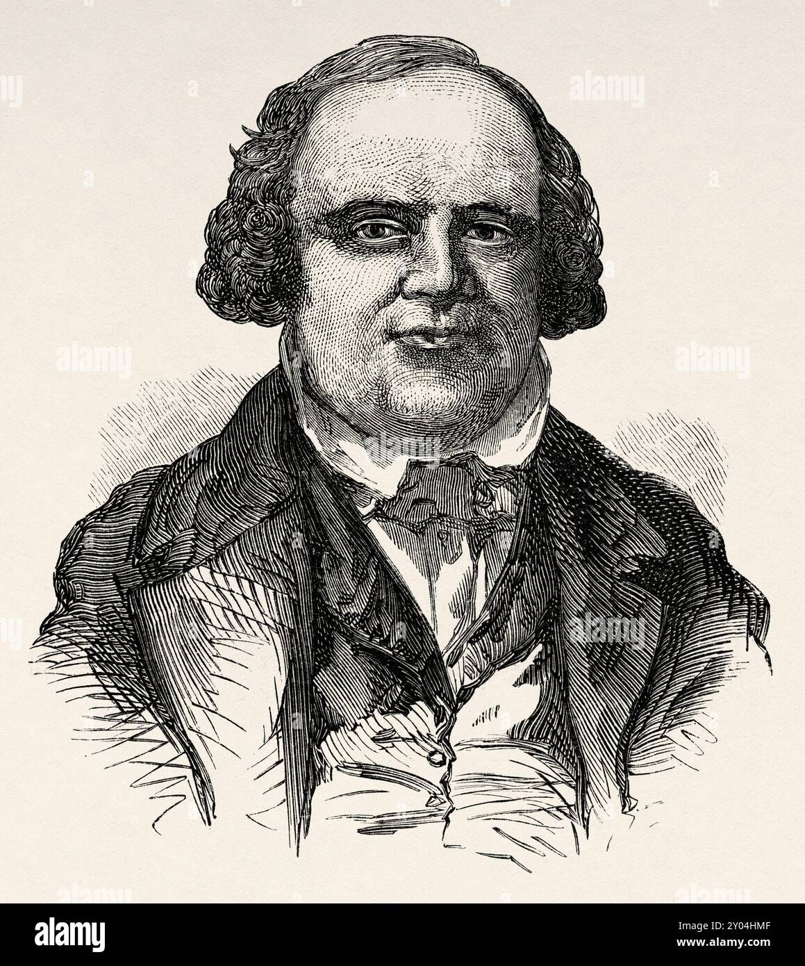 Willard Richards (1804 - 1854) fut l'un des premiers leaders du mouvement des saints des derniers jours. Il a servi comme deuxième conseiller du président de l'église Brigham Young dans la première présidence de l'Église de Jésus-Christ des Saints des derniers jours. États-Unis d'Amérique, dessin de François Fortune Ferogio (1805-1888) voyage à la Cité des Saints, 1860. Capitale du pays des Mormons par Richard Francis Burton (1821-1890) le Tour du monde 1862 Banque D'Images