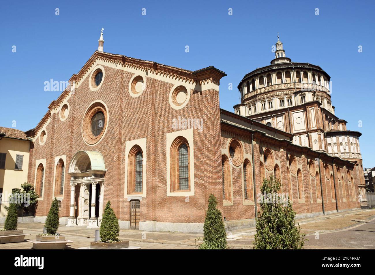 Le couvent dominicain et l'église Santa Maria delle Grazie ont été construits sous l'ordre du duc de Milan Francesco i Sforza. Dans le réfectoire du c Banque D'Images