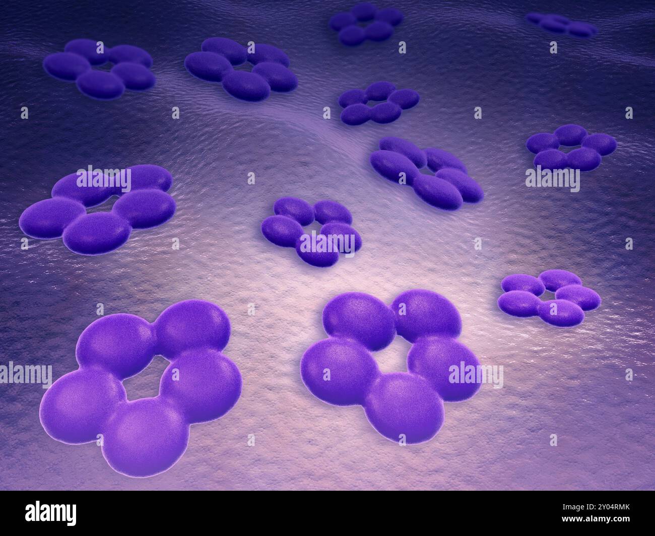 Image conceptuelle des récepteurs de surface cellulaire. Les récepteurs de surface cellulaire sont des protéines membranaires intégrales spécialisées qui participent à la communication entre Banque D'Images