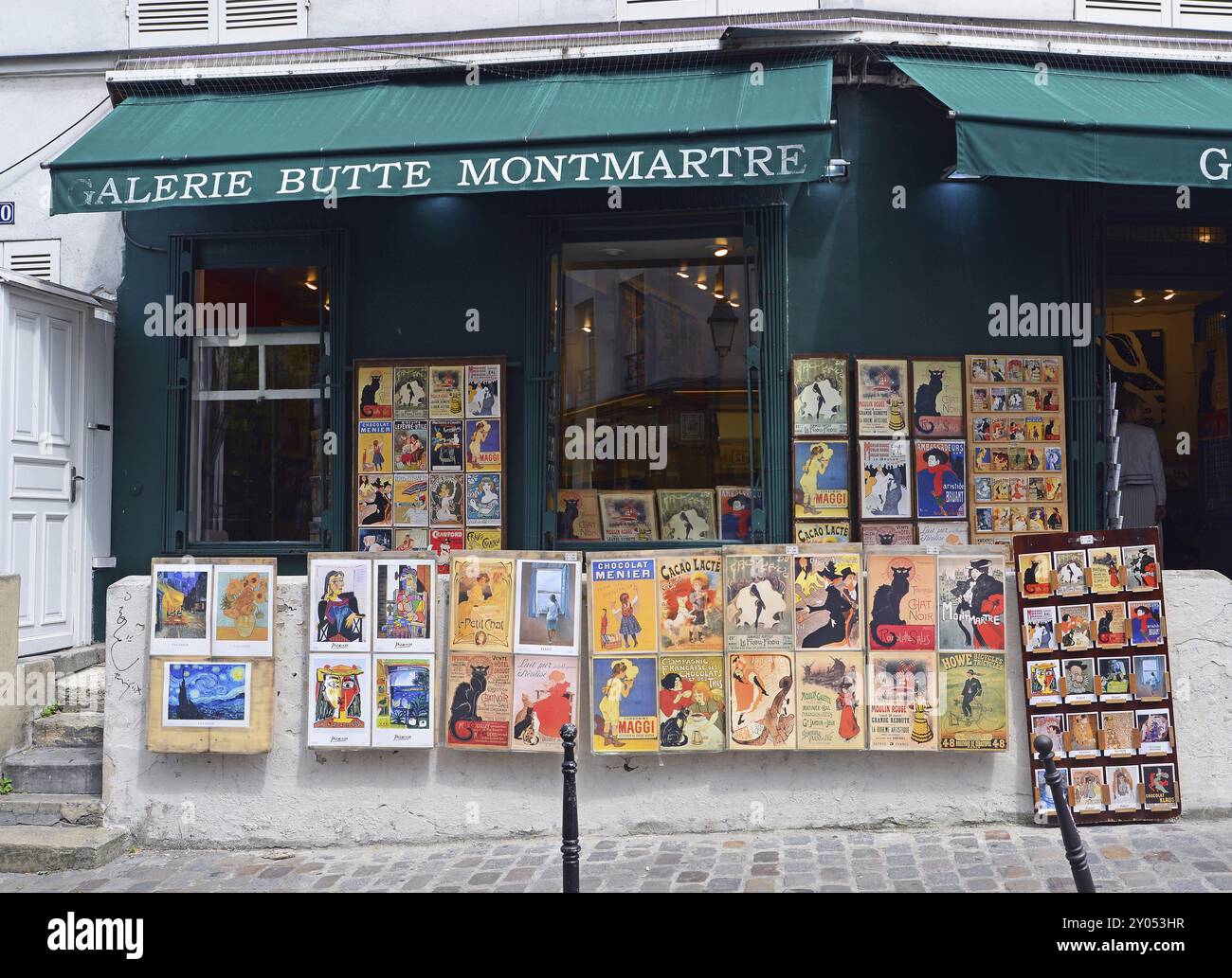 Montmartre, Butte Montmartre, Gallerie de la Butte Montmartre, œuvres d'art, souvenirs, photos Banque D'Images