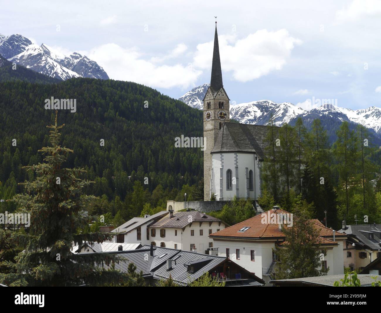 Scuol est une municipalité dans le district d'Inn dans le canton suisse de Graubuenden Banque D'Images