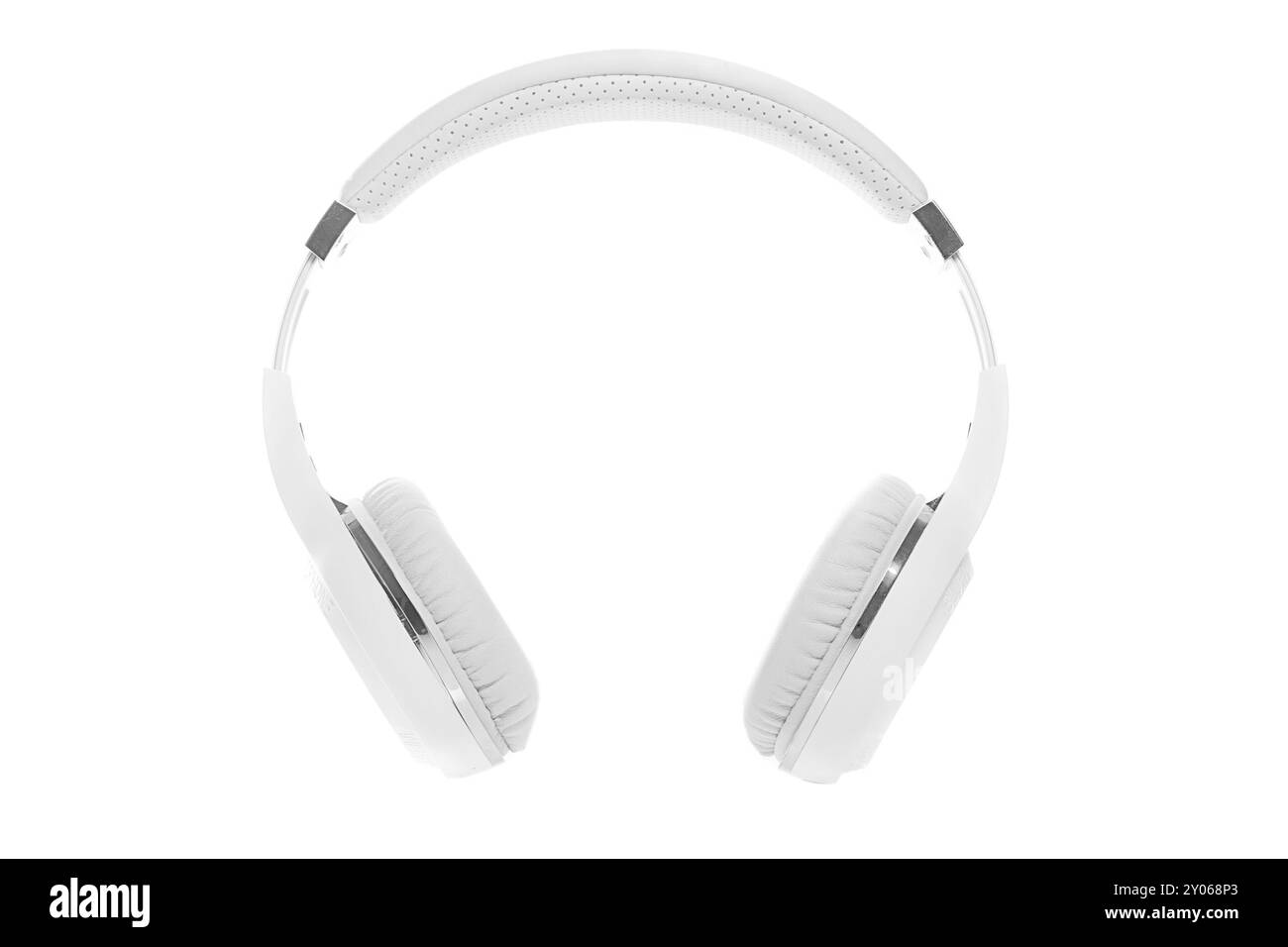 Casque sans fil isolé sur un fond blanc. bluetooth Banque D'Images