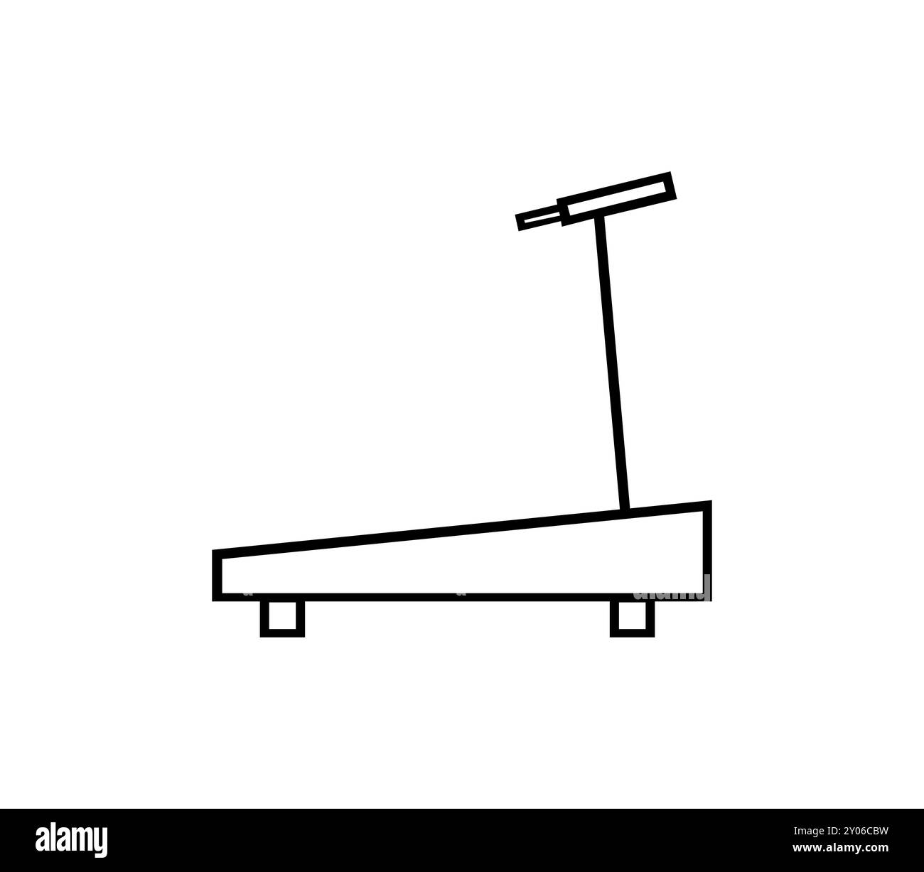 Icône de tapis roulant illustré dans le vecteur sur fond blanc Banque D'Images