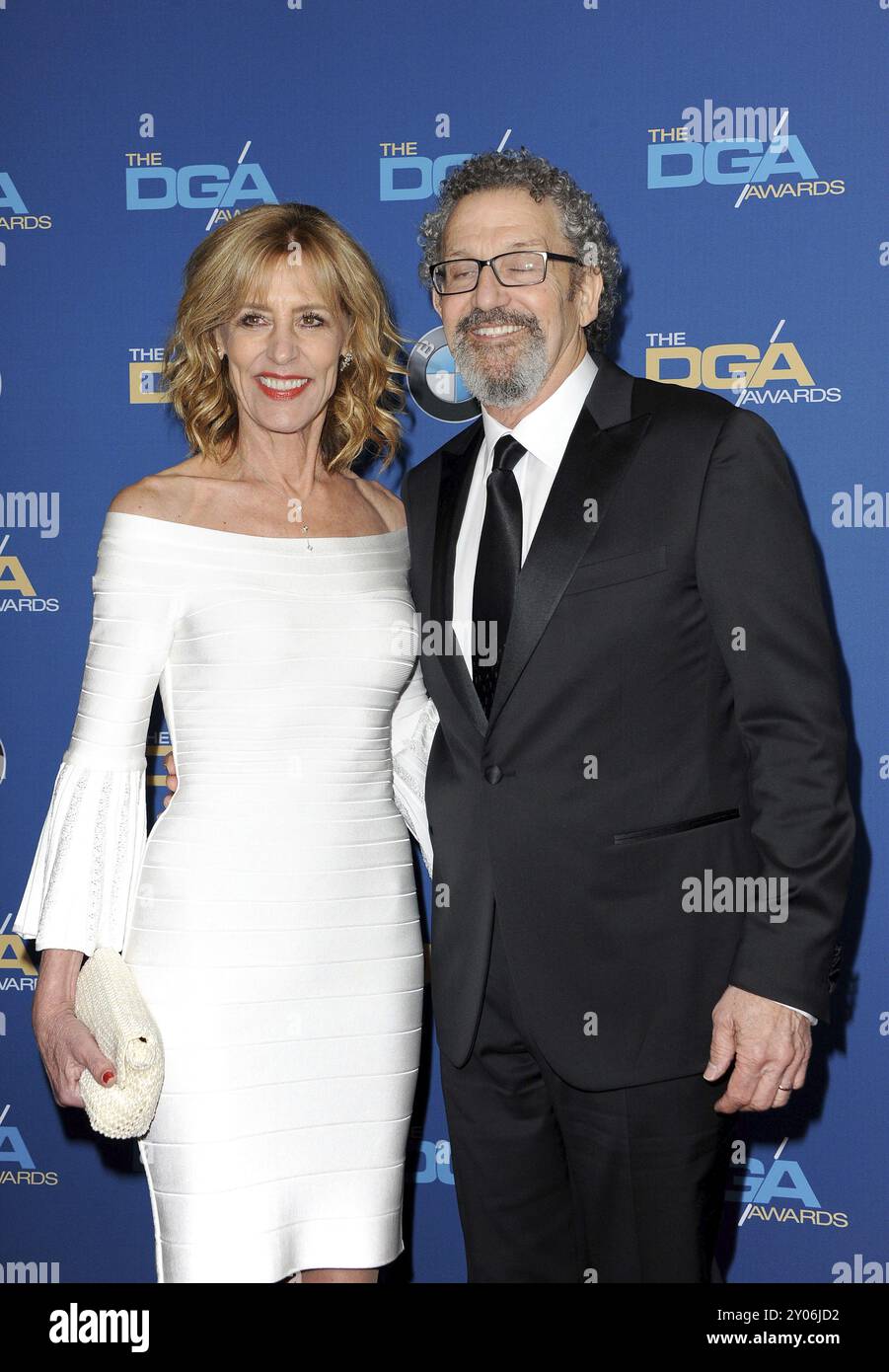 Christine Lahti et Thomas Schlamme lors de la 70e édition des prix annuels de la Guilde des directeurs d'Amérique, qui s'est tenue à l'hôtel Beverly Hilton de Beverly Hills, aux États-Unis, en février Banque D'Images