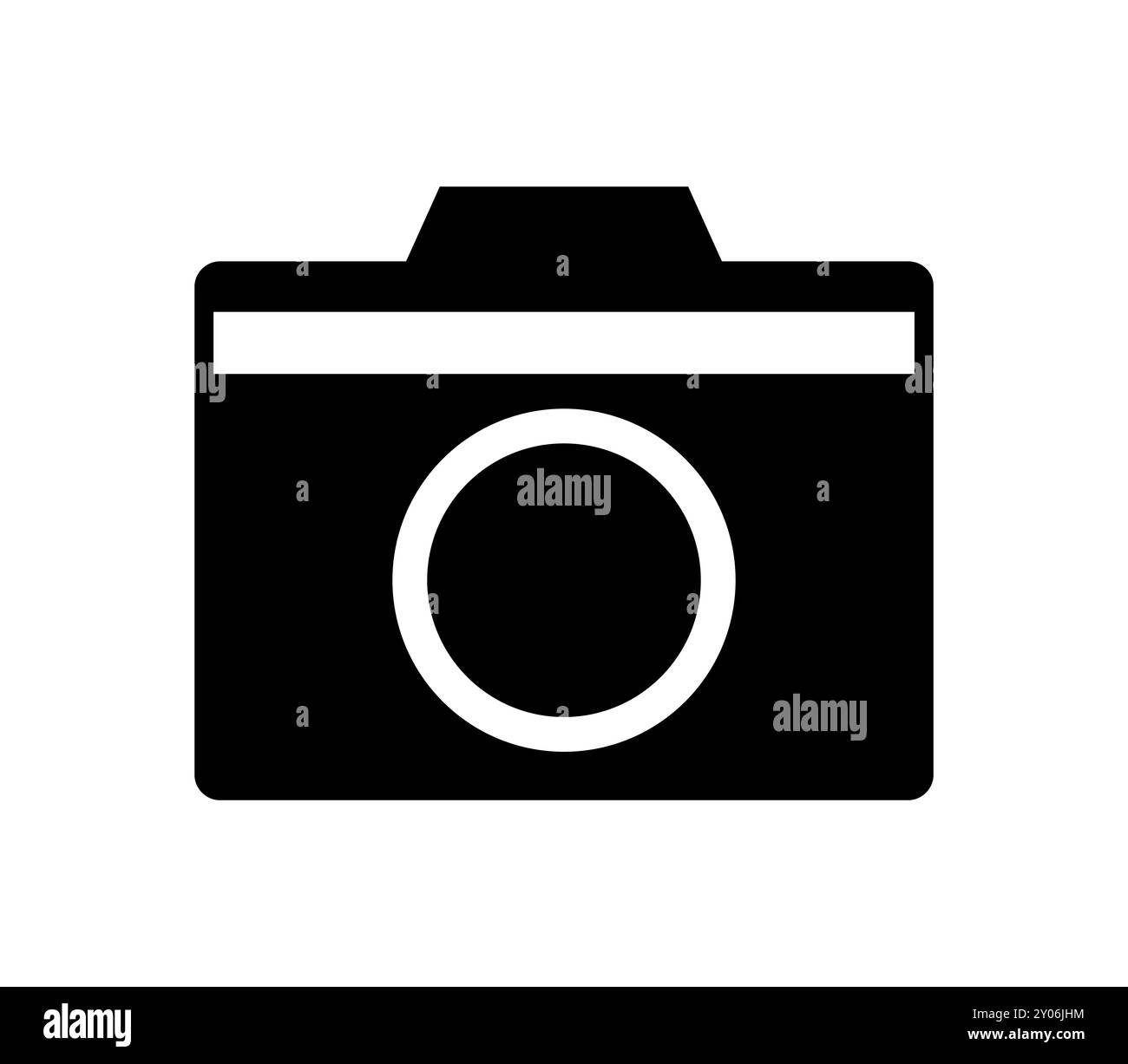 Icône de caméra illustrée en vecteur sur fond blanc Banque D'Images