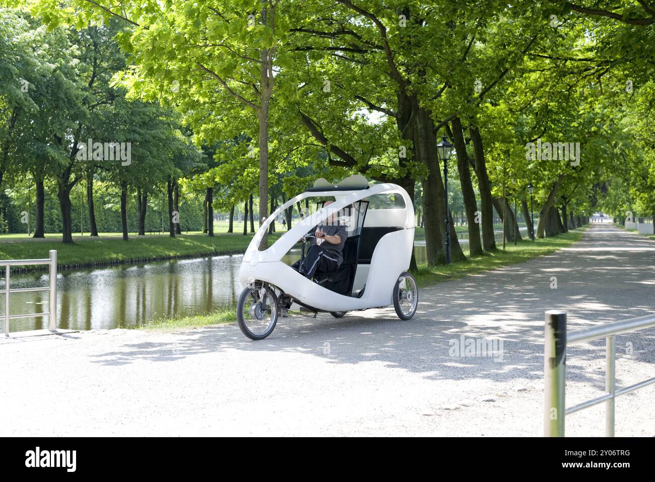 Transport de passagers dans un 3 roues Banque D'Images