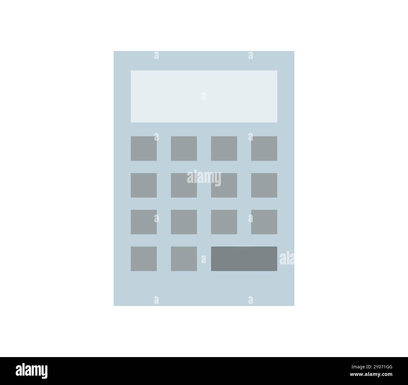 Icône de calculatrice illustrée en vecteur sur fond blanc Banque D'Images